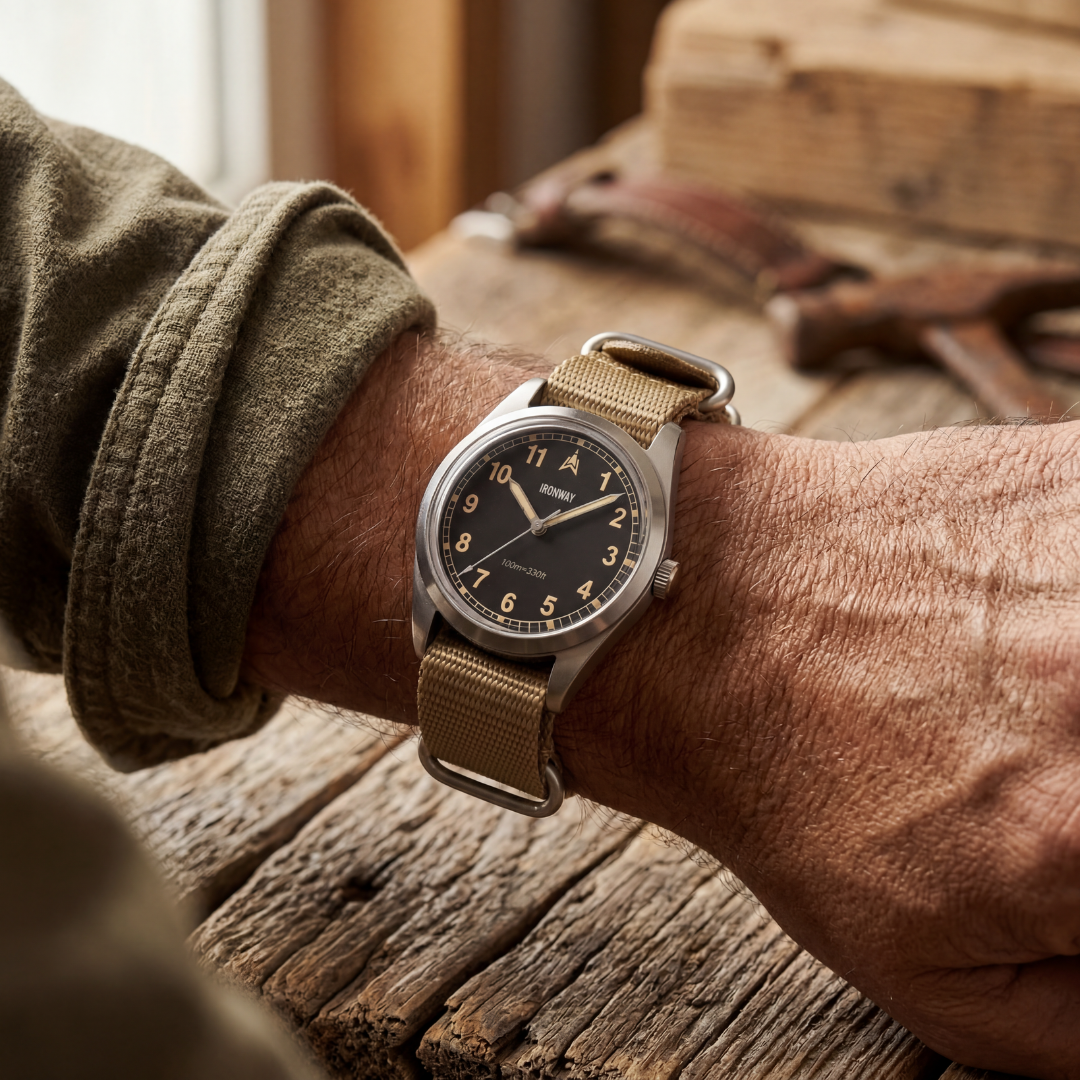 Ironway Field Watch 38 - 100M Water Resistant