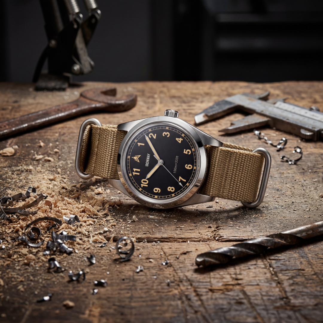 Ironway Field Watch 38 - 100M Water Resistant