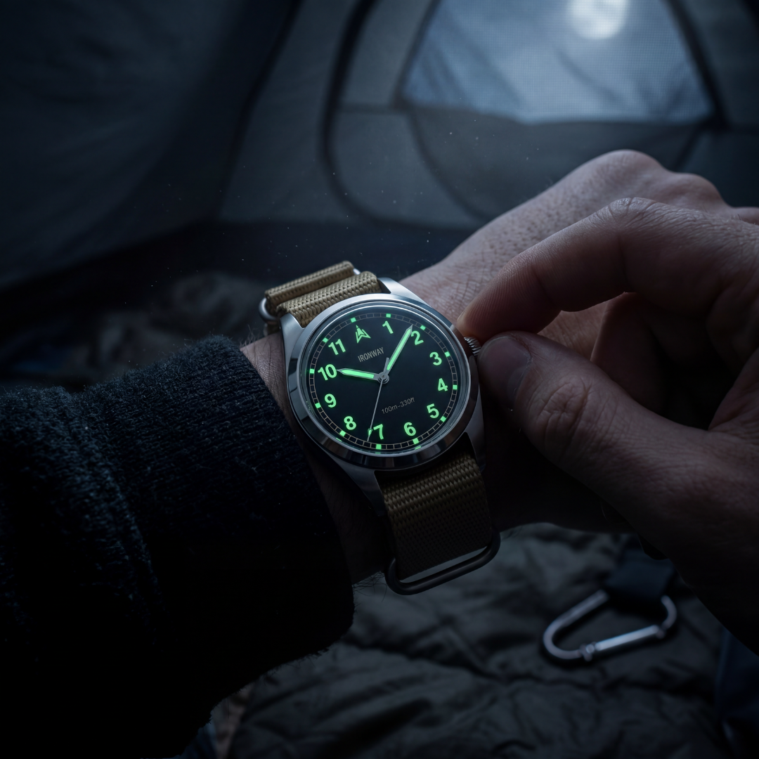 Ironway Field Watch 38 - 100M Water Resistant