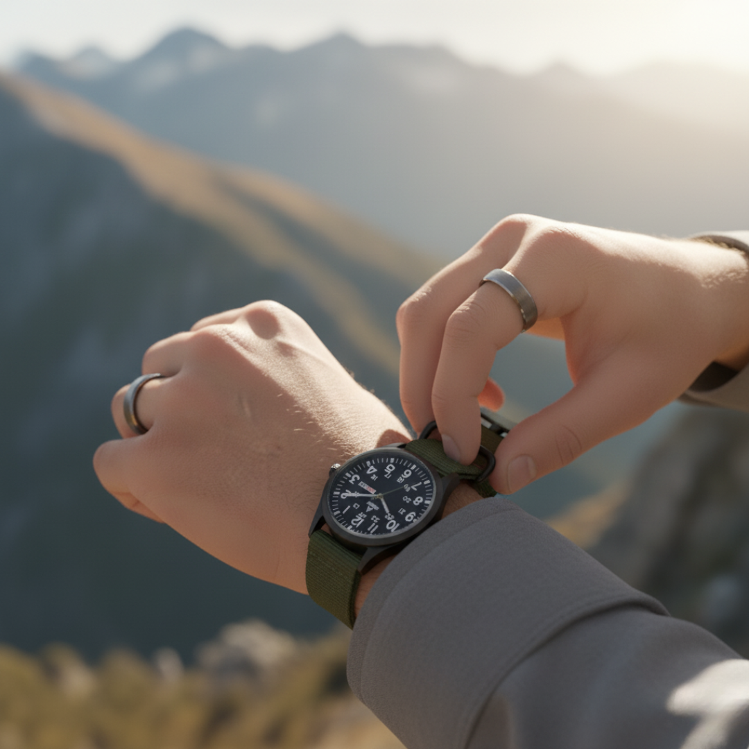 Valor-Ring — Gebürsteter Titanstahlring für tägliche Stärke